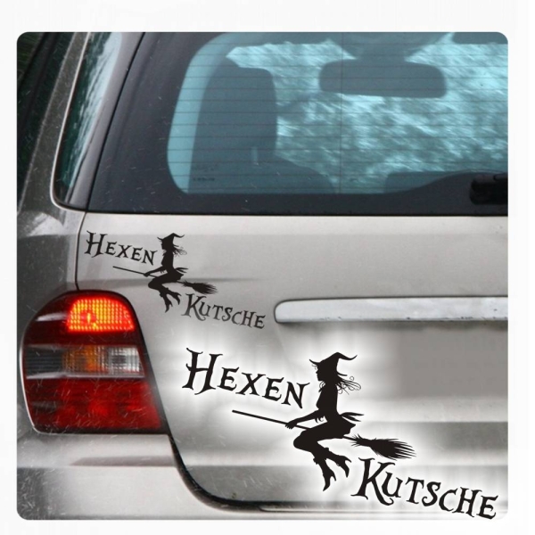 Hexenkutsche Autoaufkleber Hexen Kutsche Aufkleber A1076