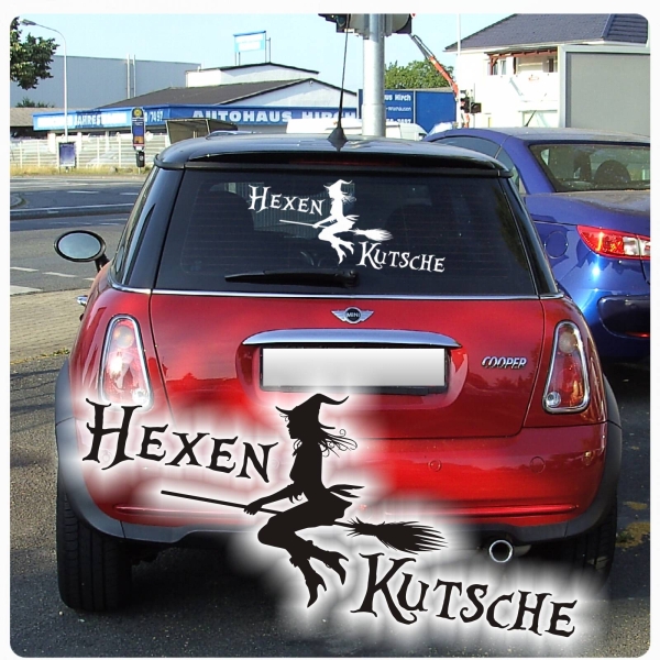 Hexenkutsche Autoaufkleber Hexen Kutsche Aufkleber A1076