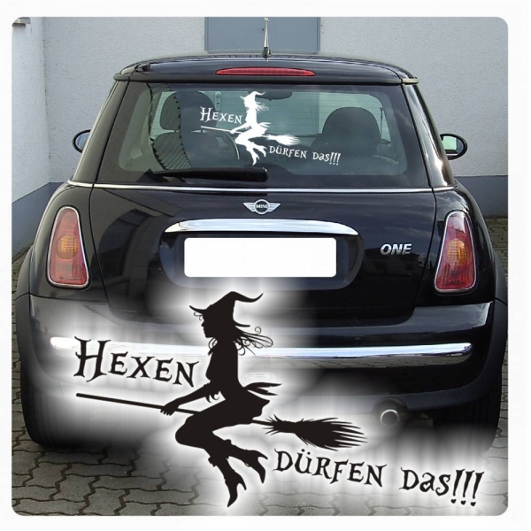 Hexen dürfen das! Autoaufkleber Hexen Aufkleber Smart A1077