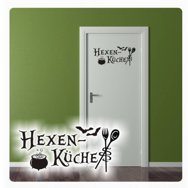 Tür Aufkleber Hexen Küche  Wandtattoo Hexenküche Sticker T233