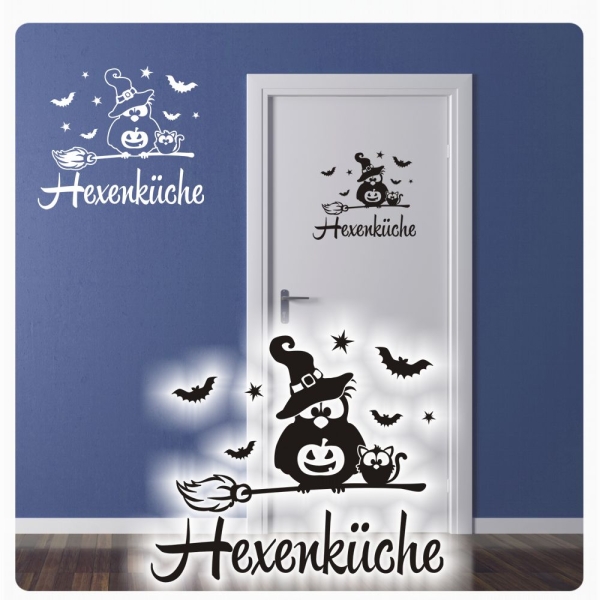 Türaufkleber Küche Hexenküche Eule Wandaufkleber Aufkleber Sticker T071