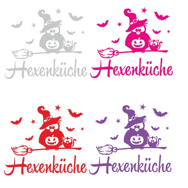 Türaufkleber Küche Hexenküche Eule Wandaufkleber Aufkleber Sticker T071