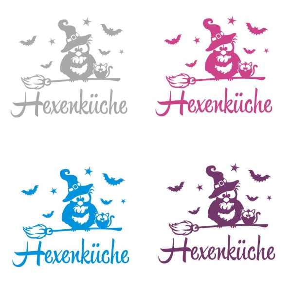 Türaufkleber Küche Hexenküche Eule Wandaufkleber Aufkleber Sticker T447