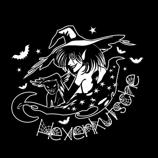 Auto Aufkleber Hexen Kutsche Hexenkutsche Hexe Spinnweben Sterne Sticker A1201