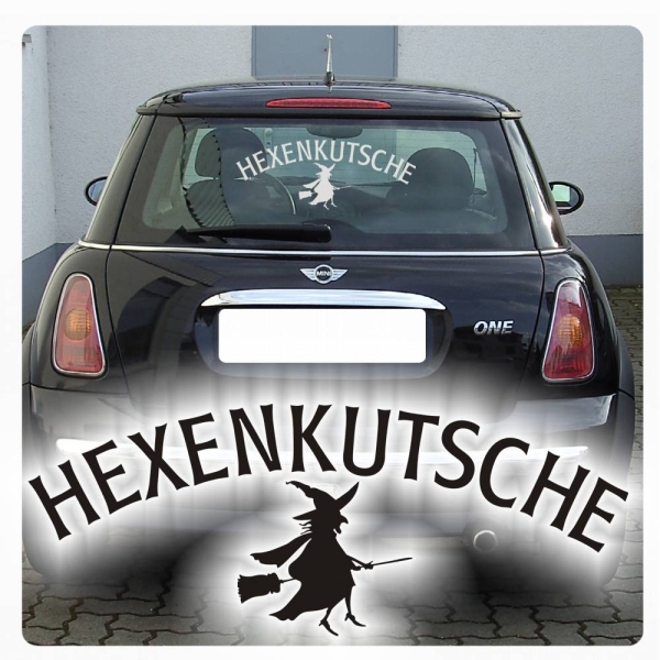 Hexenkutsche Hexen Auto Aufkleber Sticker Hexe A1023