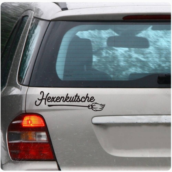 Hexen Kutsche Autoaufkleber Hexen Aufkleber Hexe Sticker Besen Katze A1047