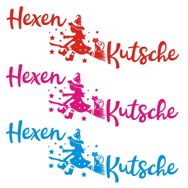 Hexenkutsche Autoaufkleber Hexen Kutsche Aufkleber Sticker A178