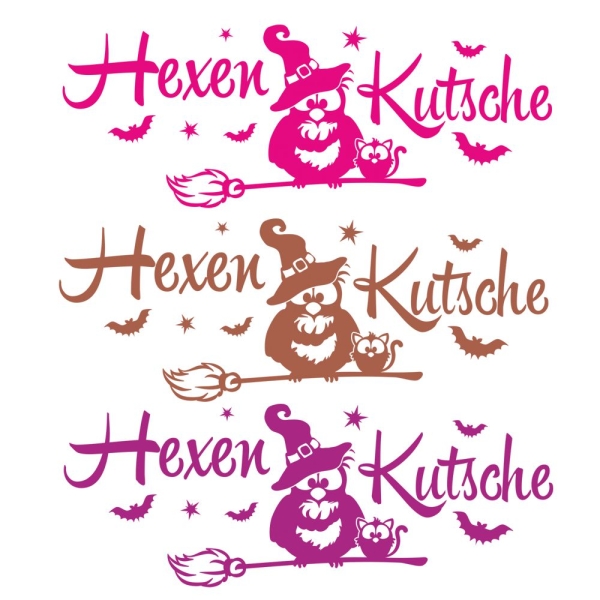 Auto Aufkleber Hexenkutsche Hexen Kutsche Hexe Autoaufkleber Sticker A4027