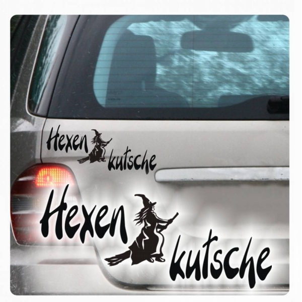 Hexenkutsche Autoaufkleber Hexen Aufkleber A1608