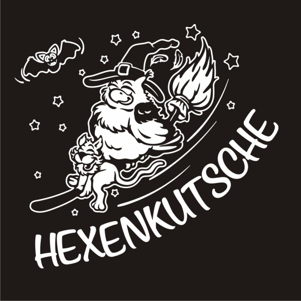 Eule Hexe Katze Hexenkutsche Auto Aufkleber Motorhaube Fledermaus Sterne A4185