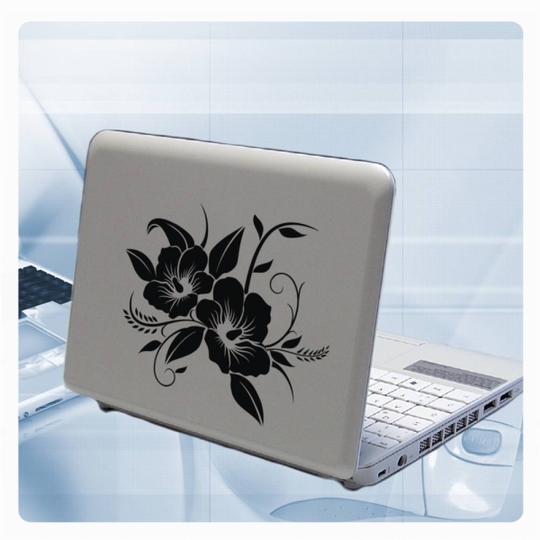 Hibiskus Blumen Notebook Aufkleber Netbook Laptop Tattoo Sticker Blume LT005