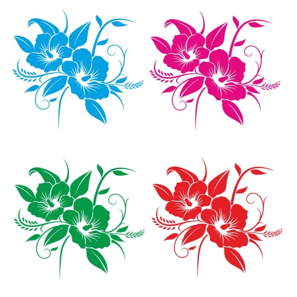 Hibiskus Blumen Briefkasten Aufkleber Auto Sticker Autoaufkleber Tattoo B004