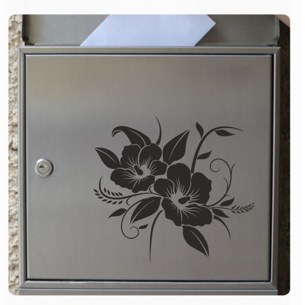 Hibiskus Blumen Briefkasten Aufkleber Auto Sticker Autoaufkleber Tattoo B004