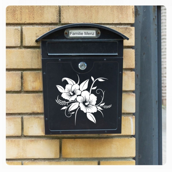 Hibiskus Blumen Briefkasten Aufkleber Auto Sticker Autoaufkleber Tattoo B004