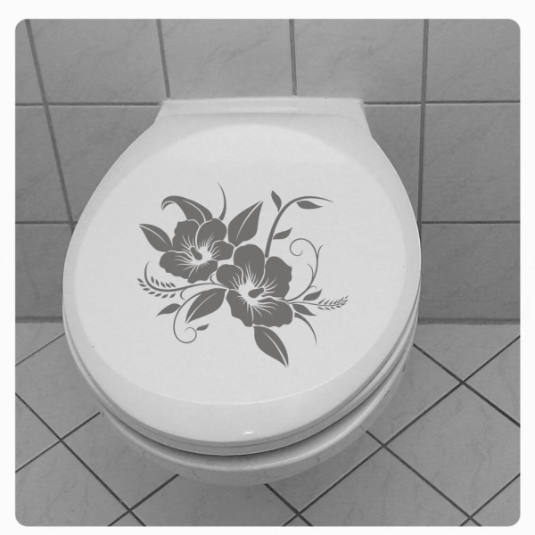 Hibiskus Blumen Blüten WC Deckel Aufkleber Toilettendeckel TDA035
