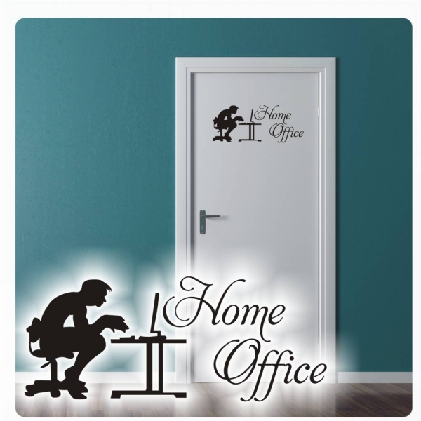 Home Office Wandtattoo Türaufkleber Büro Tür Aufkleber T268