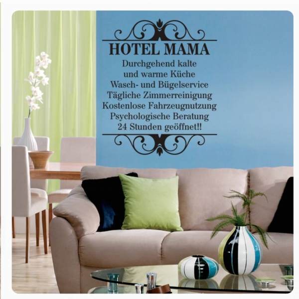 Hotel Mama Wandtattoo Küche Kaffee Wandaufkleber W718