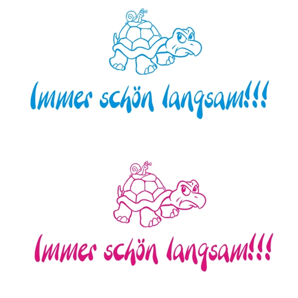 Wohnmobil Aufkleber Immer schön langsam Turtle Wohnwagen Sticker WoMo Caravan WoMo012