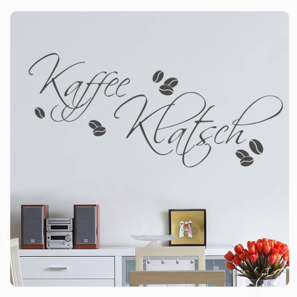 Kaffee Klatsch Wandtattoo Wandaufkleber Küche Coffee W824