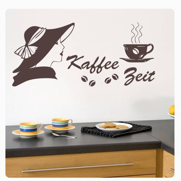 Wandtattoo Kaffee Zeit Wandaufkleber Küche W602