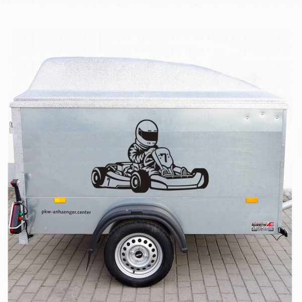 Gokart Kart Anhänger Transporter Aufkleber Sticker Auto KA001