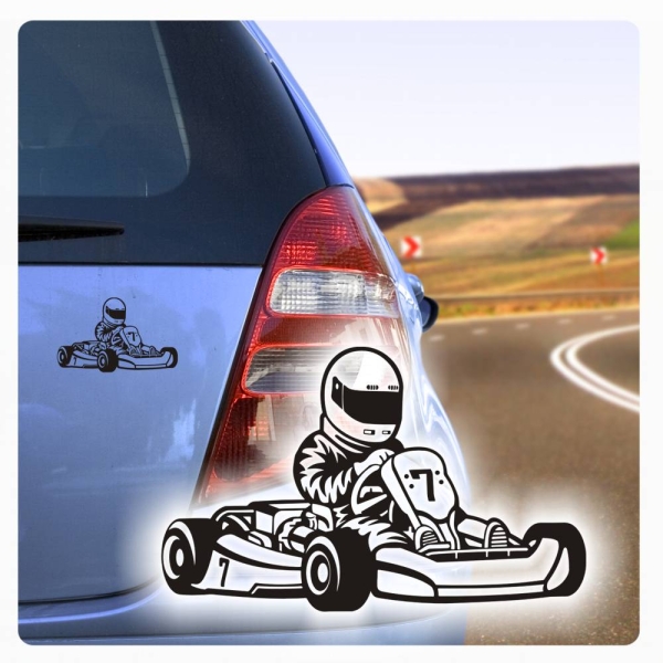 Gokart Kart Anhänger Transporter Aufkleber Sticker Auto KA001