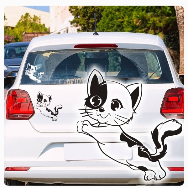 Katze Kitty Kätzchen Autoaufkleber Auto Aufkleber Sticker A758