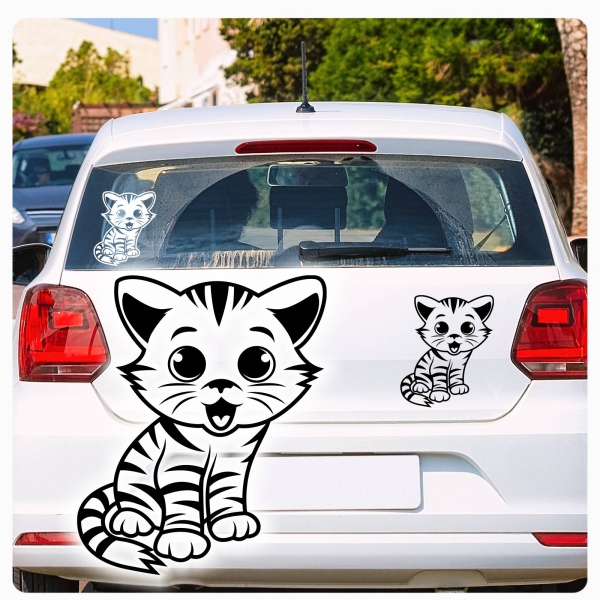 Katze Kitty Kätzchen Autoaufkleber Auto Aufkleber Sticker A778