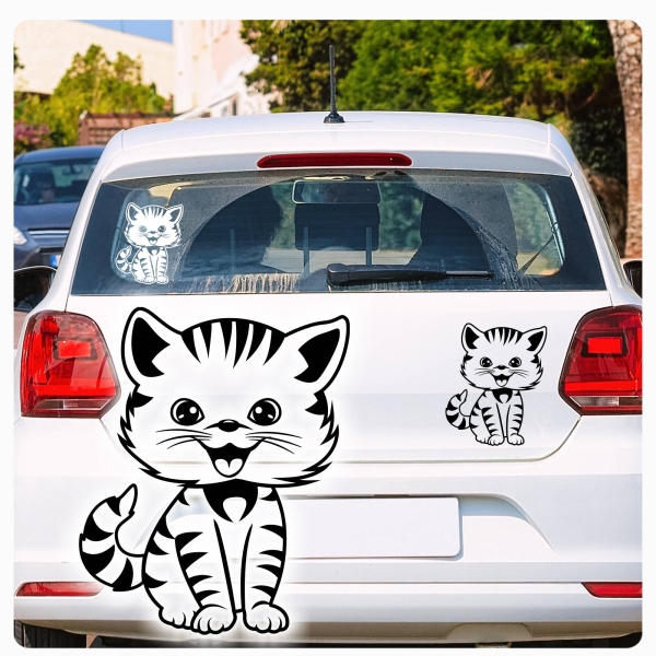 Katze Kitty Kätzchen Autoaufkleber Auto Aufkleber Sticker A779