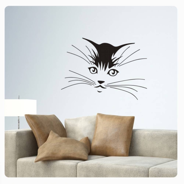 Wandtattoo Katze Katzen Kitty Kätzchen Wandaufkleber Küche Bad Wohnzimmer W838