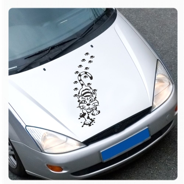 Katze Kleckse Pfoten Autoaufkleber Sticker Motorhauben Aufkleber A2064