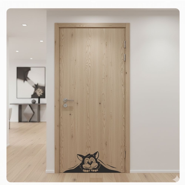 Katze Kätzchen Wandtattoo Türaufkleber Aufkleber Sticker BAD T144