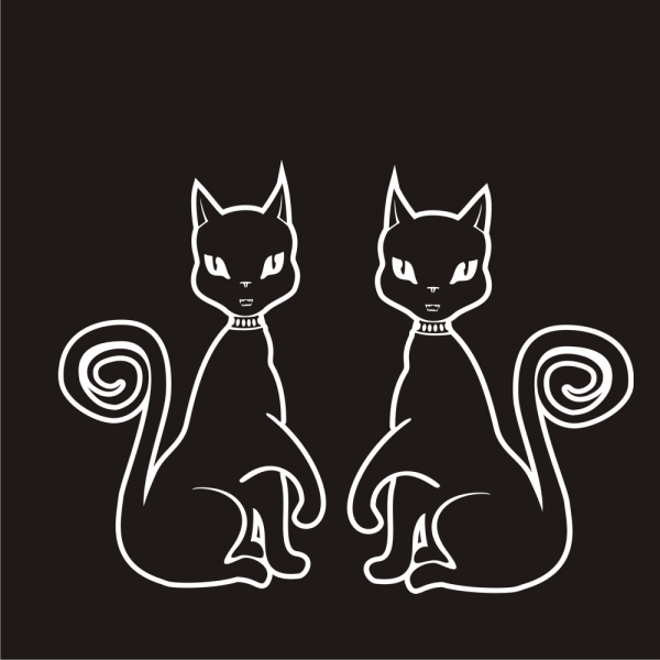 Katze Katzen Auto Autoaufkleber Aufkleber Sticker Tattoo  2 er SET A209