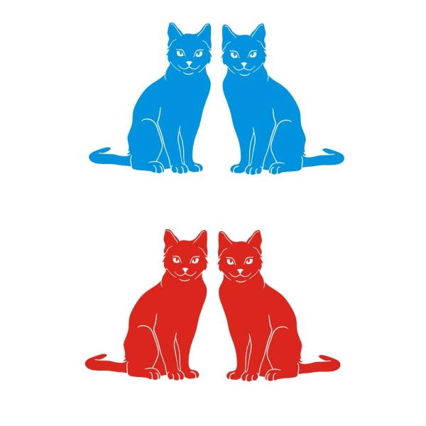 2er SET Katze Kitty Katzen Auto Aufkleber Autoaufkleber Sticker A732