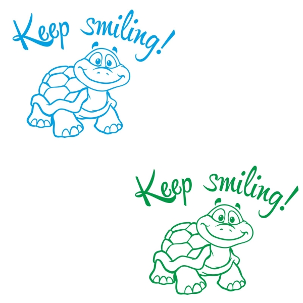 Autoaufkleber Turtle Schildkröte Keep smiling! Aufkleber Sticker A1178