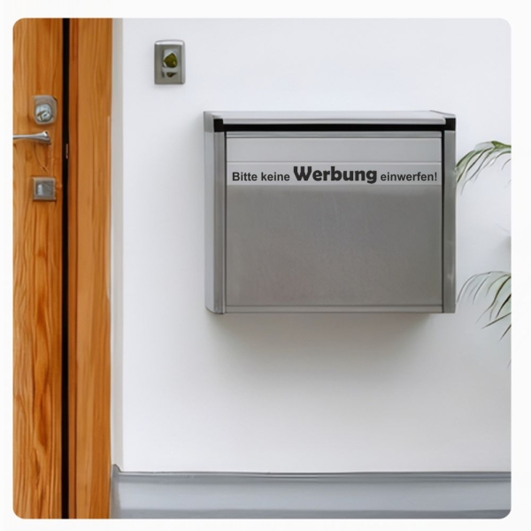Briefkasten Aufkleber Bitte keine Werbung einwerfen! B013