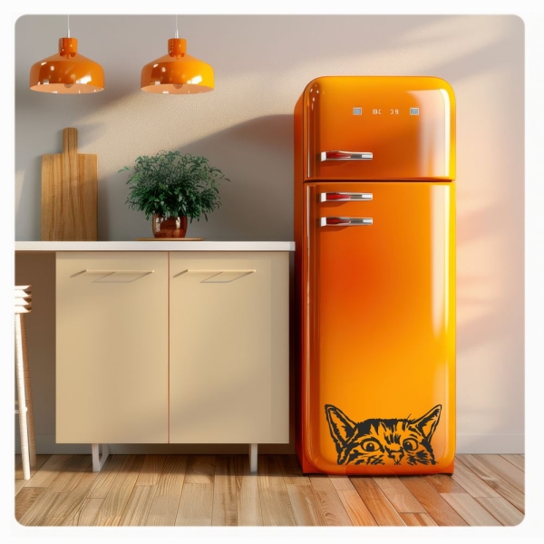 Katze Kater Kühlschrankaufkleber Aufkleber Sticker Dekor Wandtattoo K008