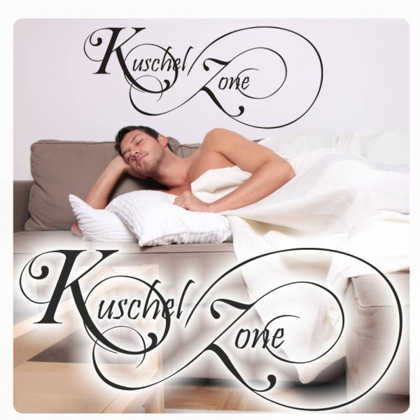 Wandtattoo Kuschel Zone Kuschelzone Schlafzimmer W613