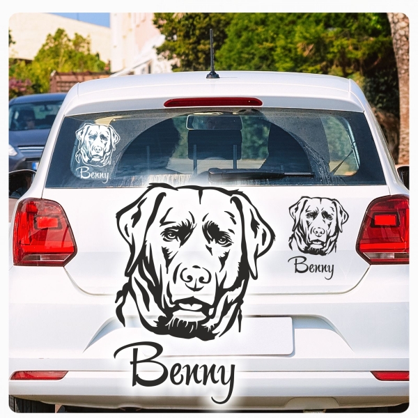 Labrador Name Auto Aufkleber Sticker Hund Hundeaufkleber A3033