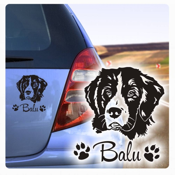 Hundeaufkleber Landseer Name Auto Aufkleber Autoaufkleber Hund Sticker A268