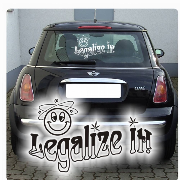 Legalize it! Auto Aufkleber Hanfblatt Fun Sticker A821