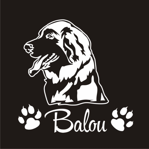 Hundeaufkleber Leonberger Name Autoaufkleber A368