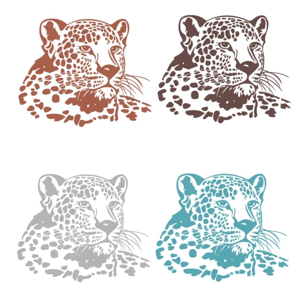 Wandtattoo Leopard Katze Wildkatze Wandaufkleber Afrika Wild W346