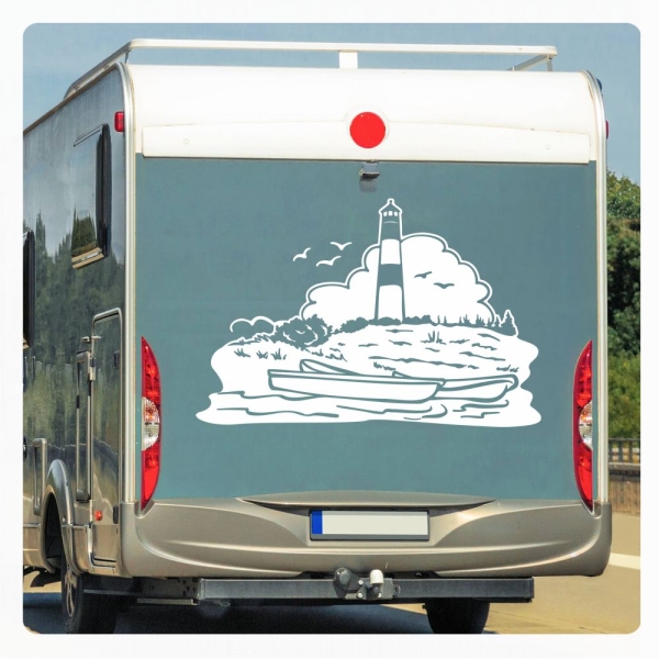 Leuchtturm Sylt Sticker Aufkleber Autoaufkleber WoMo Maritim WoMo007