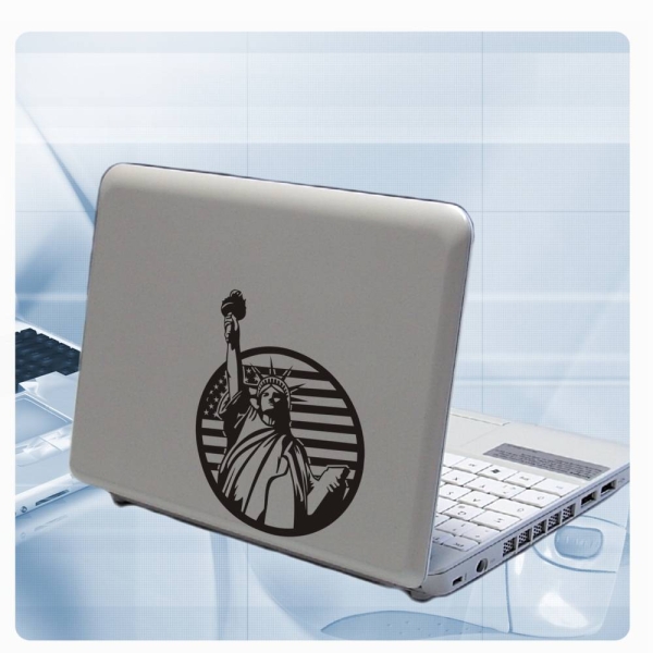 Liberty Freiheitsstatue USA Flagge  Laptop Notebook Skin Aufkleber Netbook Tattoo LT015