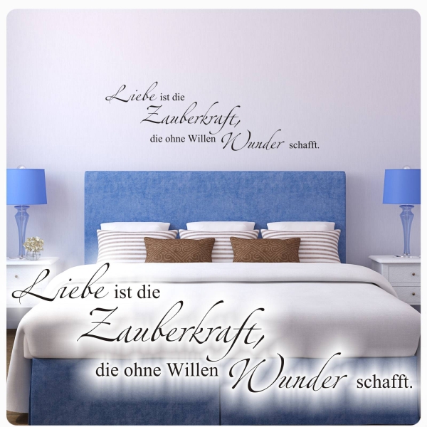 Liebe ist die Zauberkraft Wunder Wandtattoo Schlafzimmer W1805