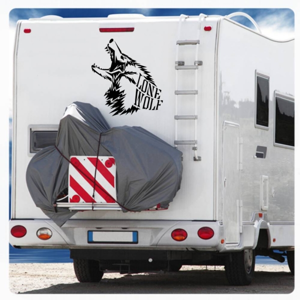 Wohnmobil Aufkleber Lone Wolf WoMo Caravan Aufkleber Sticker WoMo296