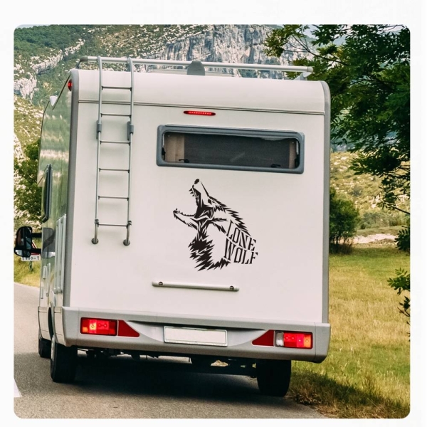 Wohnmobil Aufkleber Lone Wolf WoMo Caravan Aufkleber Sticker WoMo296