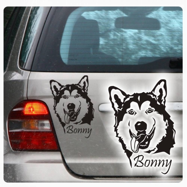 Malamute Name Auto Aufkleber Autoaufkleber Sticker A1089