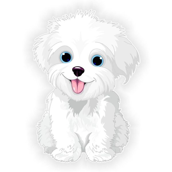 Malteser Auto Aufkleber Hundeaufkleber Pfoten Hunde Tattoo Digitaldruck DA2003